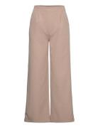Brooklyn Pants Bottoms Trousers Wide Leg Beige Noella