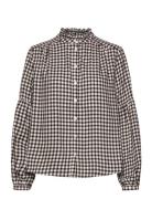 Samillapw Sh Tops Shirts Long-sleeved Brown Part Two