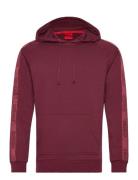 Liam Hoodie Tops Sweat-shirts & Hoodies Hoodies Red HUGO