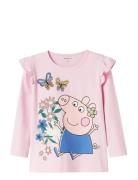 Nmfanna Peppa Ls Top Box Cplg Tops T-shirts Long-sleeved T-shirts Pink...