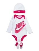 C1-Bodysuit+Hat+Bootie Pitkähihainen Body Pink Nike