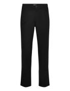 Sdliam Elas. Pleat Bottoms Trousers Chinos Black Solid