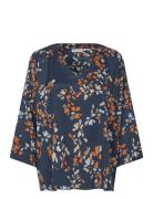 Mabenika Tops Blouses Long-sleeved Navy Masai