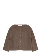 Knitted Button Cardigan Tops Knitwear Cardigans Brown Mango