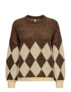Onlnoeme Life Ls Jq O-Neck Knt Tops Knitwear Jumpers Brown ONLY