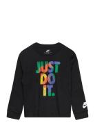 Ls-L/S Tee Tops T-shirts Long-sleeved T-shirts Black Nike