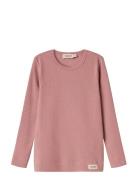 Plain Tee Ls Tops T-shirts Long-sleeved T-shirts Pink MarMar Copenhage...