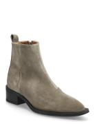 Elva Suede Shoes Boots Ankle Boots Ankle Boots With Heel Green Pavemen...