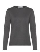 Srmarla O-Neck Knit Roll Edge Tops Knitwear Jumpers Grey Soft Rebels