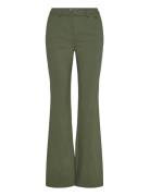 Carma Flared Bukser Bottoms Trousers Flared Green Minus