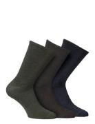 Knitted Merino Socks In 3-Pack Lingerie Socks Regular Socks Multi/patt...