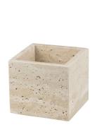 Travertine Cube Home Decoration Decorative Platters Beige Mette Ditmer