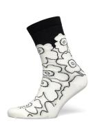 Linjaus Piirto Unikko Lingerie Socks Regular Socks White Marimekko