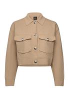 C_Furigo Tops Knitwear Cardigans Beige BOSS