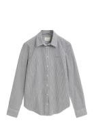 Slim Striped Poplin Shirt Tops Shirts Long-sleeved Blue GANT