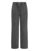 Msbora Mid Waist Pant Bottoms Jeans Straight-regular Grey Minus