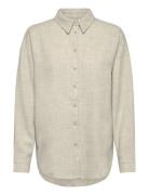 Msaya Shirt Tops Shirts Long-sleeved Beige Minus