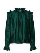 Yasmicco Ls Top Tops Blouses Long-sleeved Green YAS
