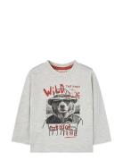 Knit T-Shirt Tops T-shirts Long-sleeved T-shirts Grey Boboli