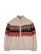 Knitwear Jacket Tops Knitwear Cardigans Beige Boboli