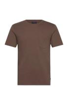 Midweight Organic Cotton Tee Tops T-shirts Short-sleeved Brown Lexingt...