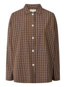 Malou Shirt Tops Shirts Long-sleeved Brown STUDIO FEDER