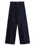 Trousers Denim Wide Crease Rin Bottoms Trousers Wide Leg Navy Lindex