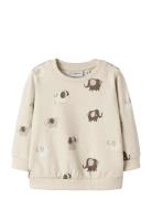 Nbnohapi Ls Sweat Bru Tops Sweat-shirts & Hoodies Sweat-shirts Cream N...