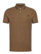 River Reg Cot Pq Mcs M Polo Tops Polos Short-sleeved Brown MCS