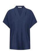 Blouse 1/2 Sleeve Tops Blouses Short-sleeved Navy Gerry Weber