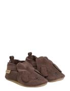 Slippers Suede Animal Aamutossut Sisäkengät Brown En Fant