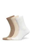 Crew Sock 3-Pack Lingerie Socks Regular Socks Beige Polo Ralph Lauren
