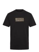 T-Shirt Tops T-shirts Short-sleeved Black Armani Exchange