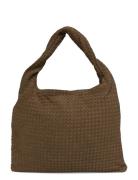 Braided Large Bag Bags Top Handle Bags Khaki Green Gina Tricot