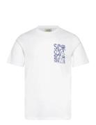 Regular Fit Left Chest Logo T-Shirt Tops T-shirts Short-sleeved White ...