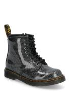 1460 T Black+Silver Nebula Glitter Bootsit Nauhalliset Saapikkaat Blac...