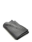 Cable Throw Home Textiles Cushions & Blankets Blankets & Throws Grey R...