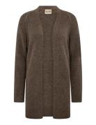 Mmthora Long Cardigan Tops Knitwear Cardigans Brown MOS MOSH