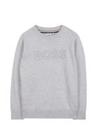 Pullover Tops Knitwear Pullovers Grey BOSS
