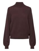 Mserika Knit Pullover Tops Knitwear Turtleneck Brown Minus