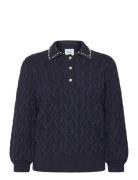 Msfilucca Knit Pullover Tops Knitwear Cardigans Navy Minus