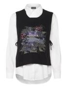 Chaleco Tops Shirts Long-sleeved White Desigual