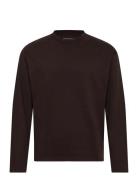 Great Boxy Long Sleeve T-Shirt Tops T-shirts Long-sleeved Brown Weekda...
