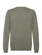 O Neck Recycled Yarn Knit Tops Knitwear Round Necks Khaki Green Lindbe...