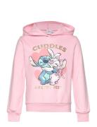 Sweats Tops Sweat-shirts & Hoodies Hoodies Pink Lilo & Stitch
