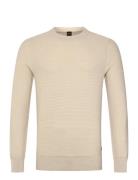Klapok Tops Knitwear Round Necks Beige BOSS