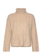 Resnoll Knit Jumper Ls Tops Knitwear Turtleneck Beige Lollys Laundry