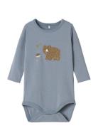 Nbmolen Ls Body Box Bodies Long-sleeved Blue Name It