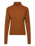 Msava Knit Turtleneck Tops Knitwear Turtleneck Brown Minus