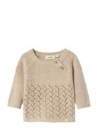Nbfolga Ls Knit Lil Tops Knitwear Pullovers Beige Lil'Atelier